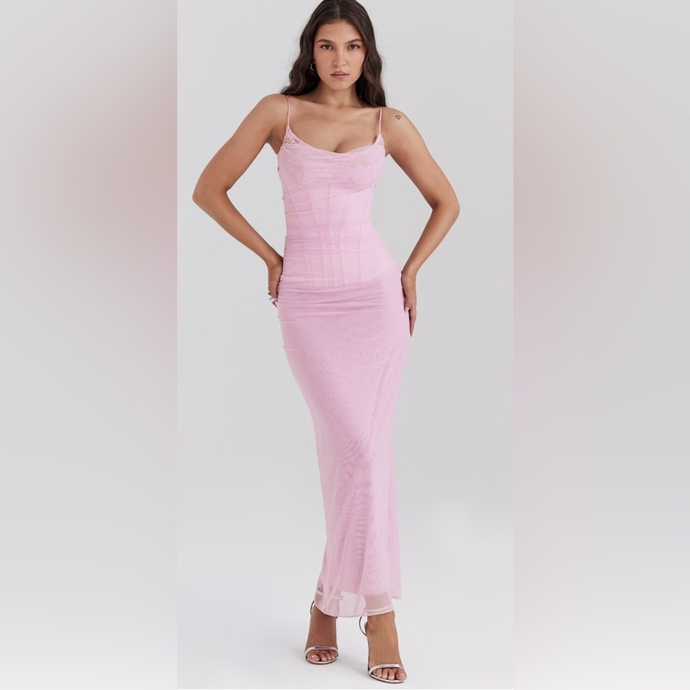 House Of CB 'Nalini' Cotton Candy Corset Maxi Dress L+
